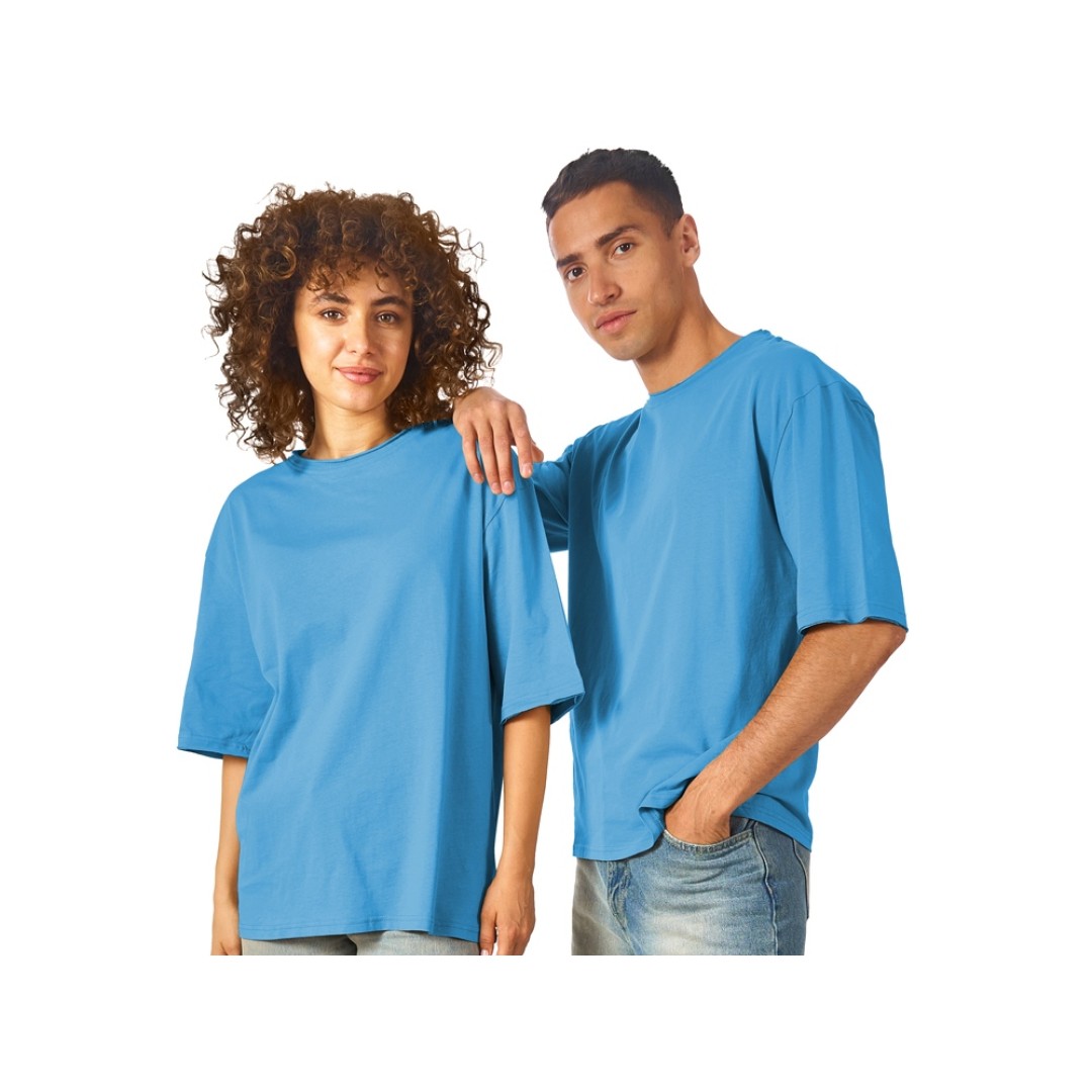 Футболка оверсайз «Liyon» унисекс, лазурный