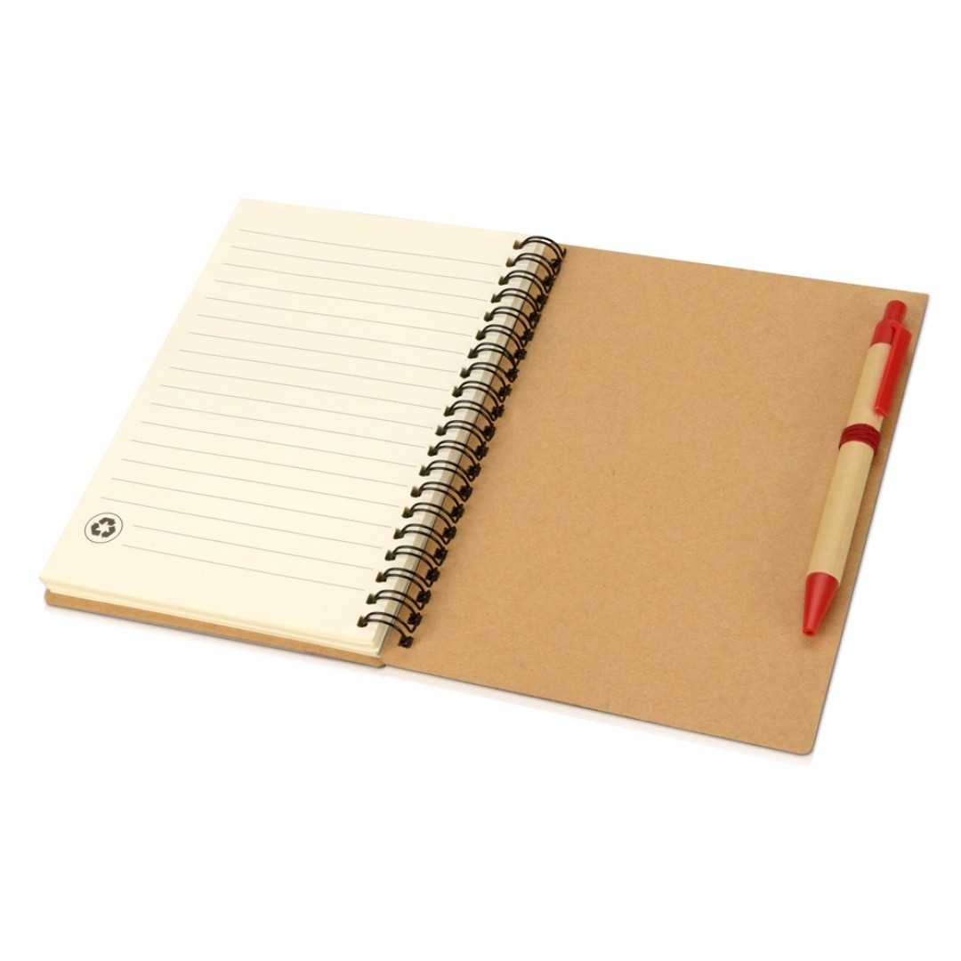 Блокнот "Helly" с ручкой, красный (Р)