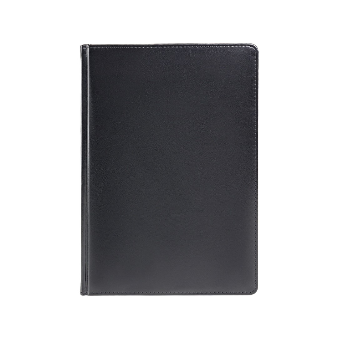 Ежедневник недатированный А4 "Sidney Nebraska", черный (серебряный обрез)