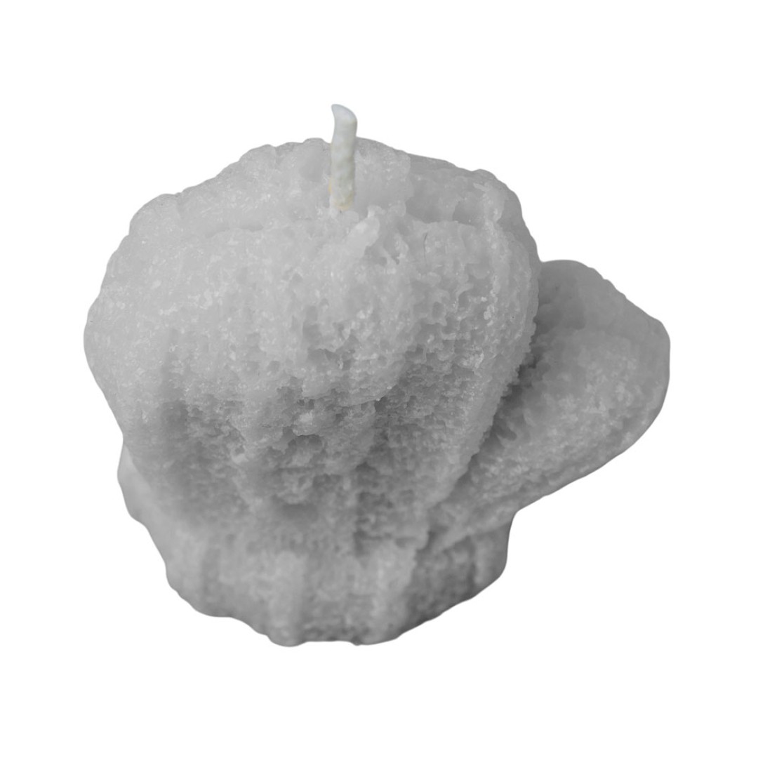 Свеча "Рукавичка", серый