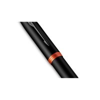 Перьевая ручка Parker IM Vibrant Rings Flame Orange, стержень:F, цвет чернил: blue, в подарочной упаковке.