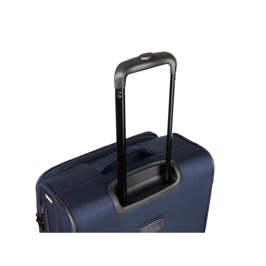 Чемодан TORBER Brosno, синий, нейлон 600D, 48 х 30 х 78 см, 85 л