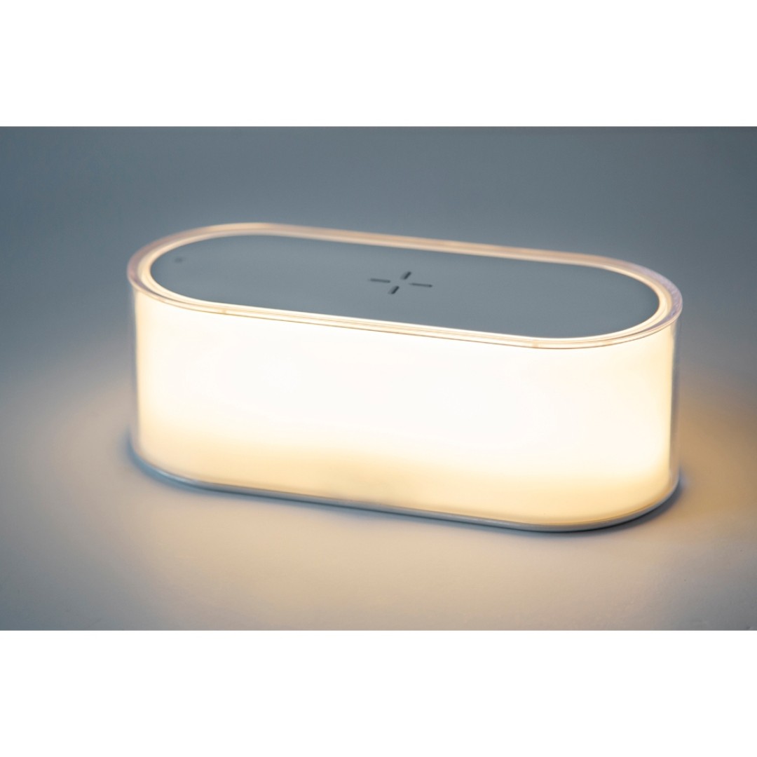 Ночник с беспроводной зарядкой и RGB подсветкой "Miracle", 15 Вт, белый (Р)