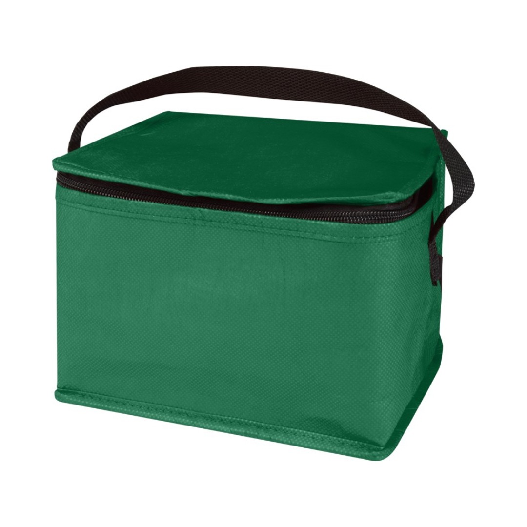 Spectrum нетканая сумка-холодильник, 4 л, на 6 банок, из переработанных материалов, зеленый