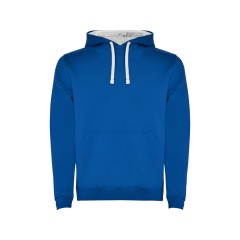 Толстовка с капюшоном "Urban" мужская, королевский синий/белый