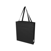 Madras эко- сумка с ластовицей из переработанного хлопка, сертифицированного согласно GRS, плотностью 140 г/м2 - сплошной черный