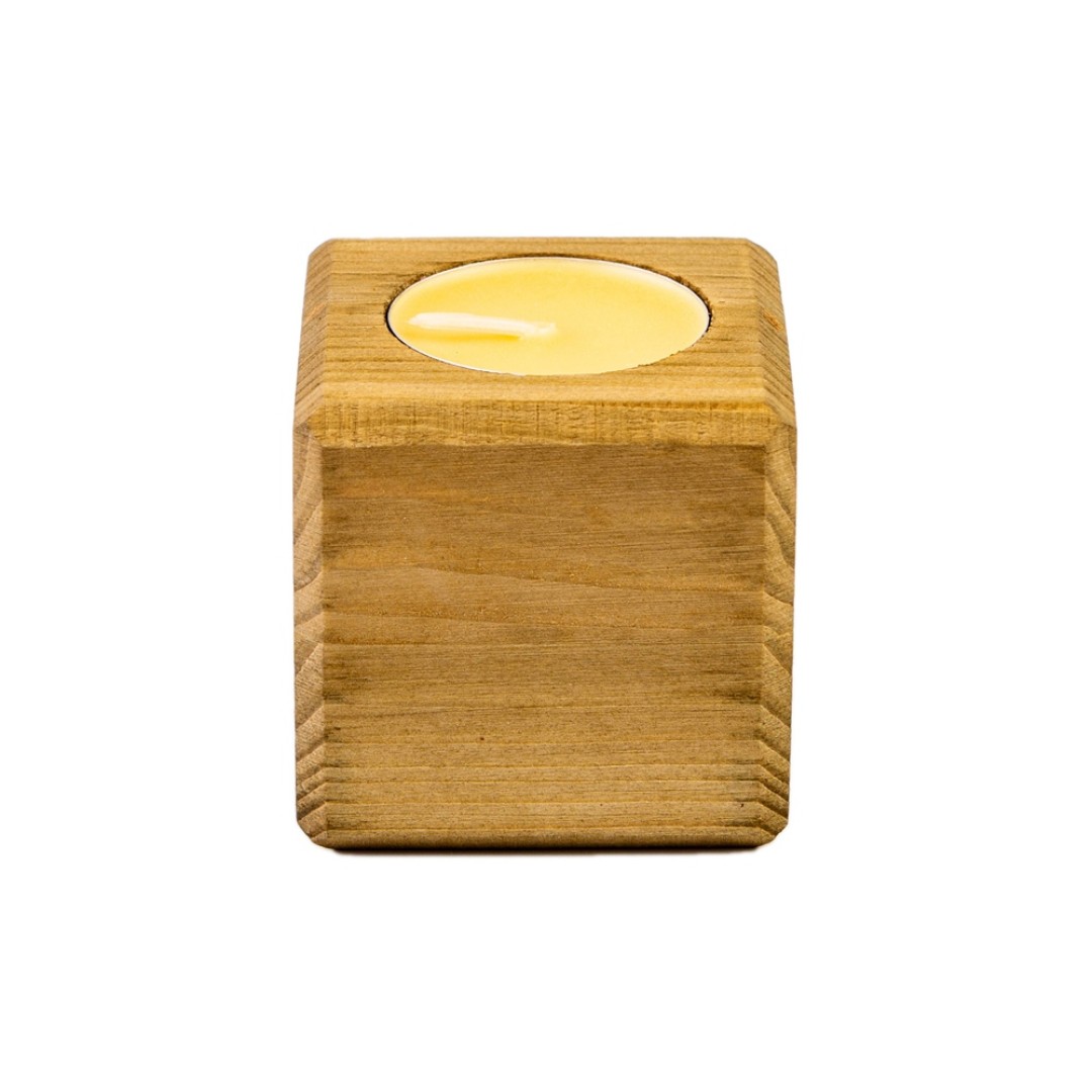 Свеча в декоративном подсвечнике, орех, манго