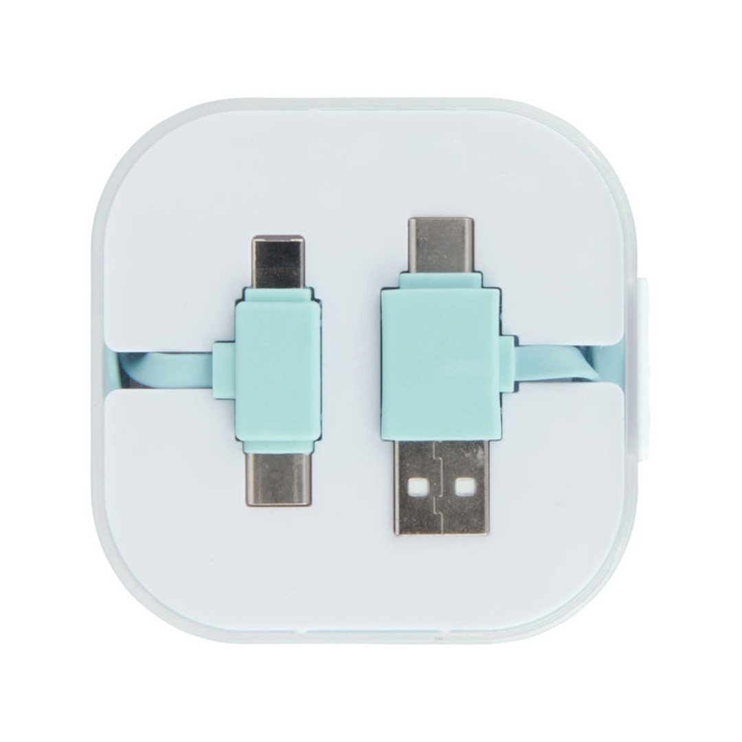 Цветной зарядный кабель, мятный