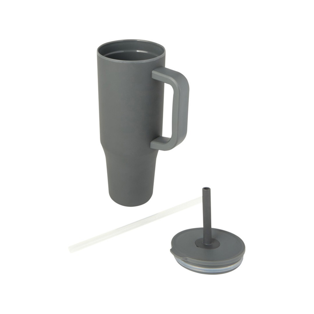 Brady термостакан с силиконовой трубочкой, 900 мл, сертифицированный согласно RCS- Серый