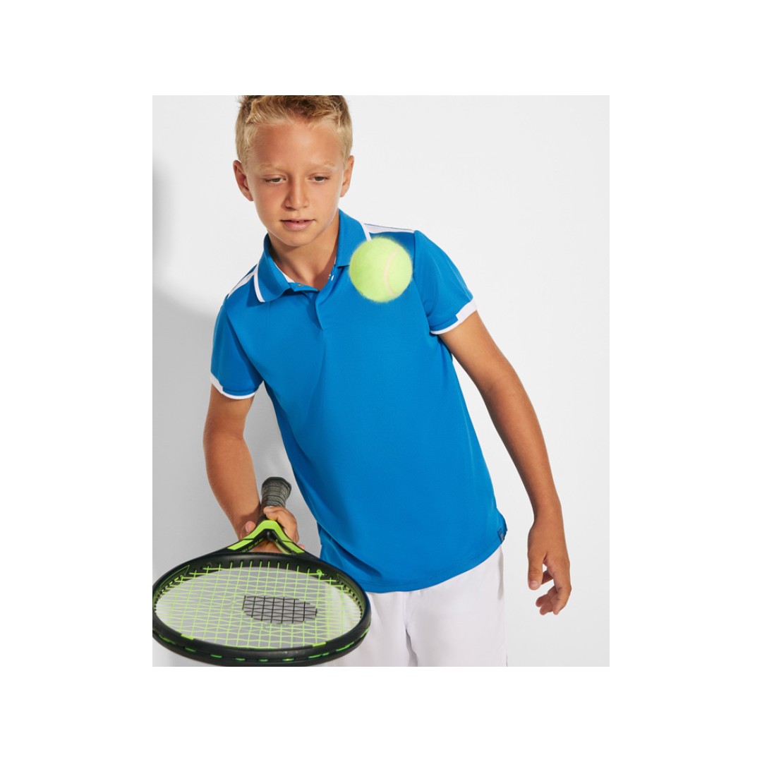 Рубашка-поло "Tamil" мужская, королевский синий/белый