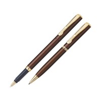 Набор Pierre Cardin PEN&PEN: ручка шариковая + роллер. Цвет - коричневый. Упаковка Е.