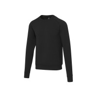 Yukon унисекс интерлок спортивный свитер с круглым вырезом - Сплошной черный