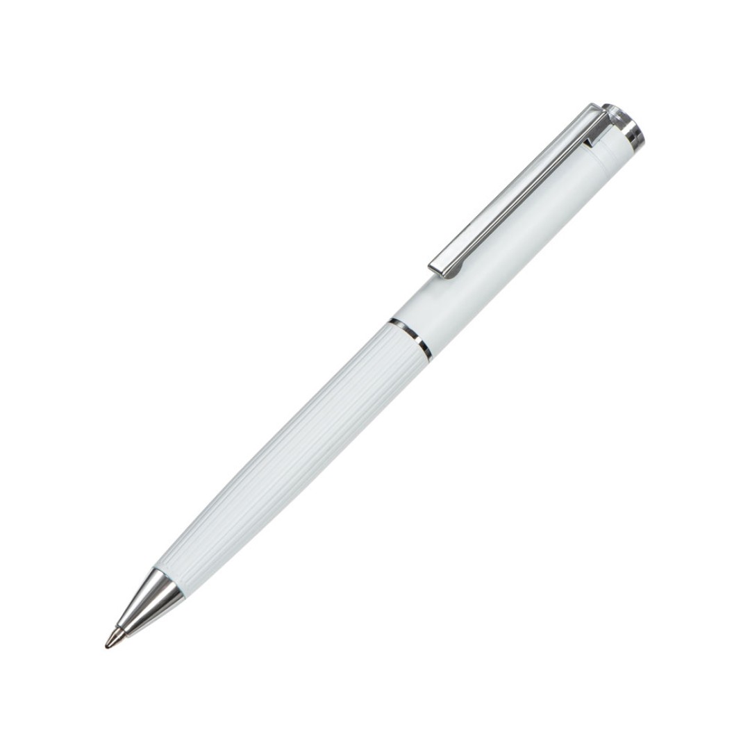 Шариковая металлическая ручка с анодированным слоем "Monarch", белая