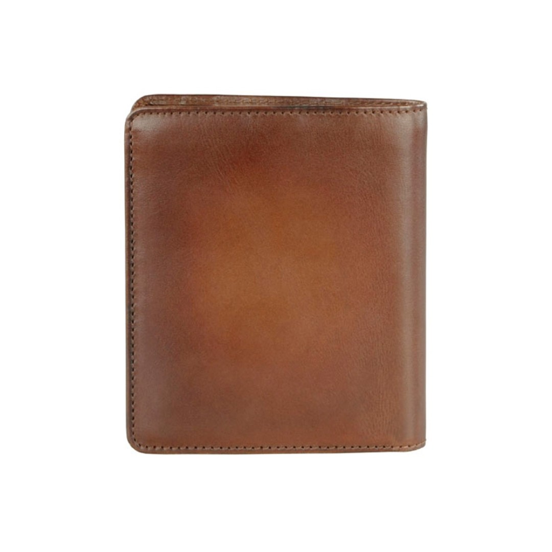 Портмоне BUGATTI Domus, с RFID защитой, коньячный цвет, натуральная воловья кожа, 10х2х12 см