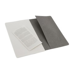 Записная книжка Moleskine Cahier (в линейку, 3 шт.), Large (13х21см), серый