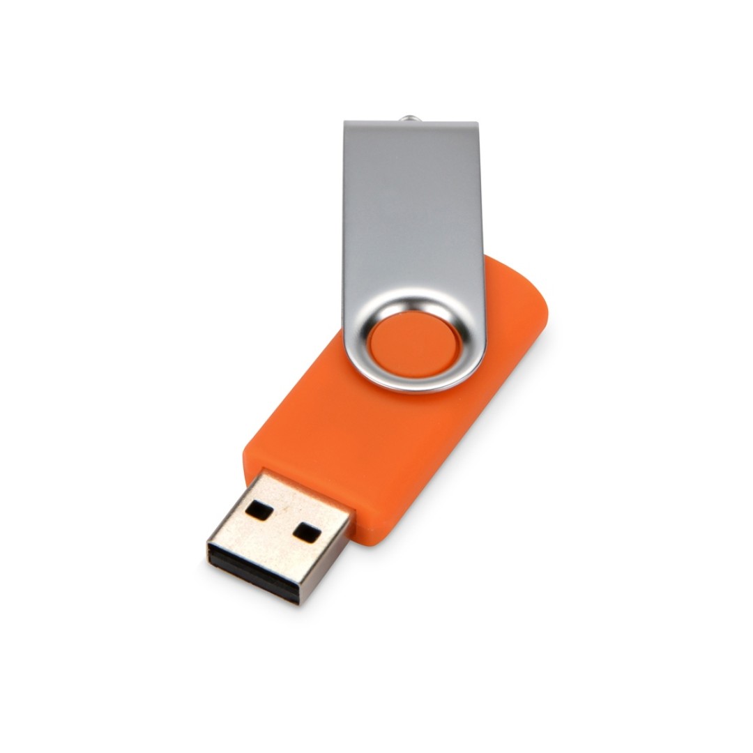 Подарочный набор Vision Pro Plus soft-touch с флешкой, ручкой и блокнотом А5, оранжевый