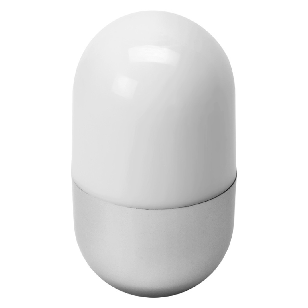 Настольная лампа "Weeble", белый / стальной