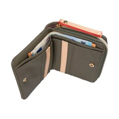 Кошелёк женский BUGATTI Ella, оливковый, полиуретан, 12х3х10 см