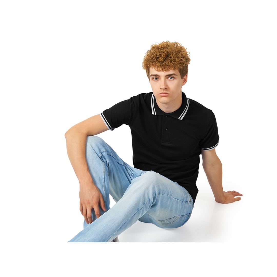 Рубашка поло "Erie" мужская, черный