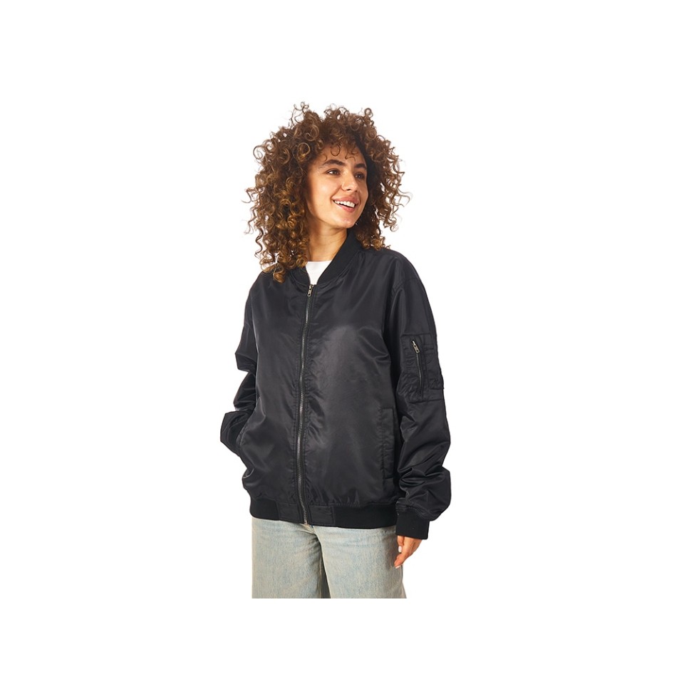 Куртка бомбер «Antwerpen» унисекс, черный