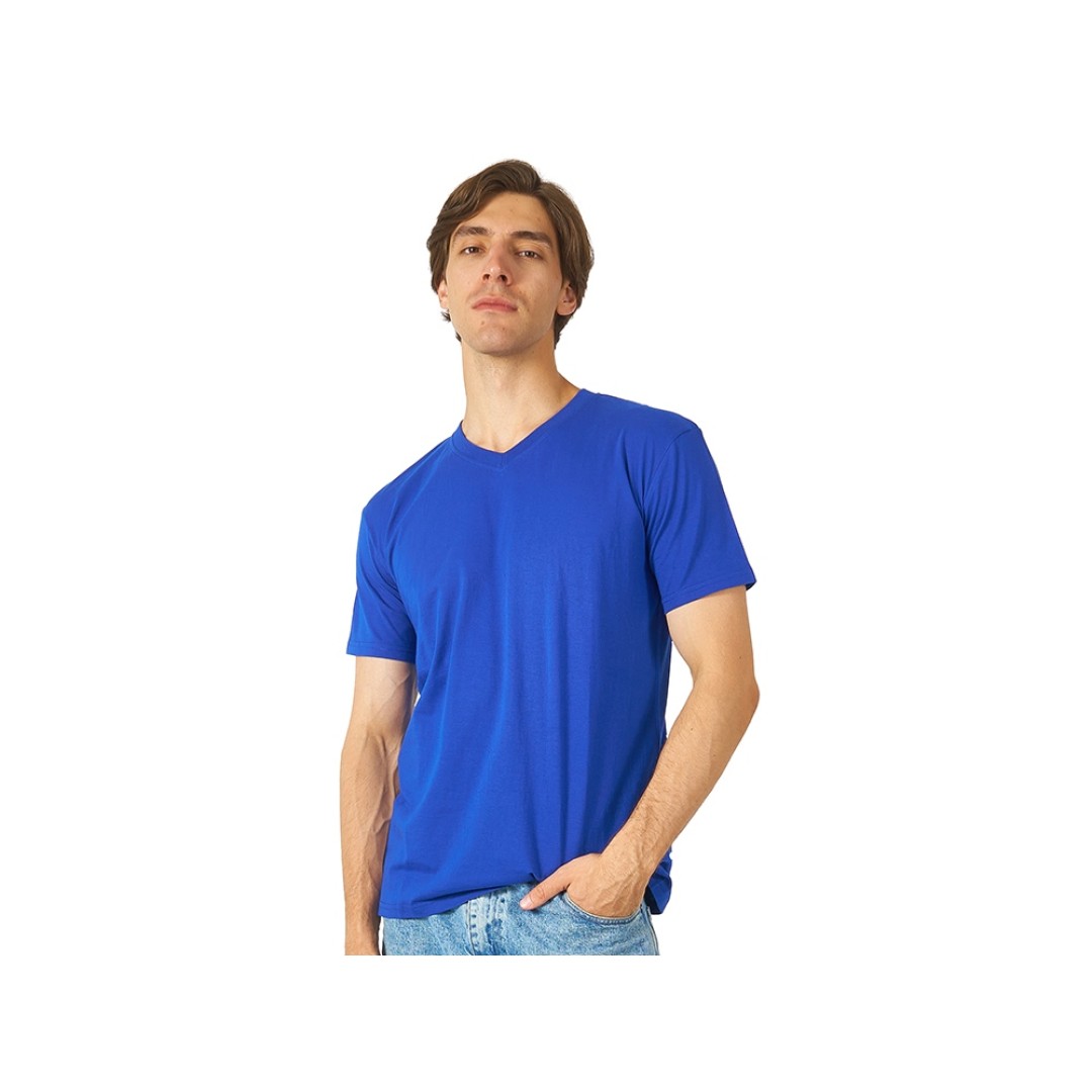 Футболка "Heavy Super Club" мужская с V-образным вырезом, кл. синий