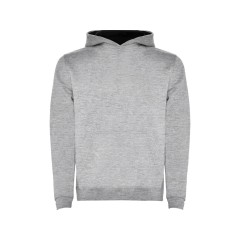 Толстовка с капюшоном "Urban" детская, серый меланж/черный