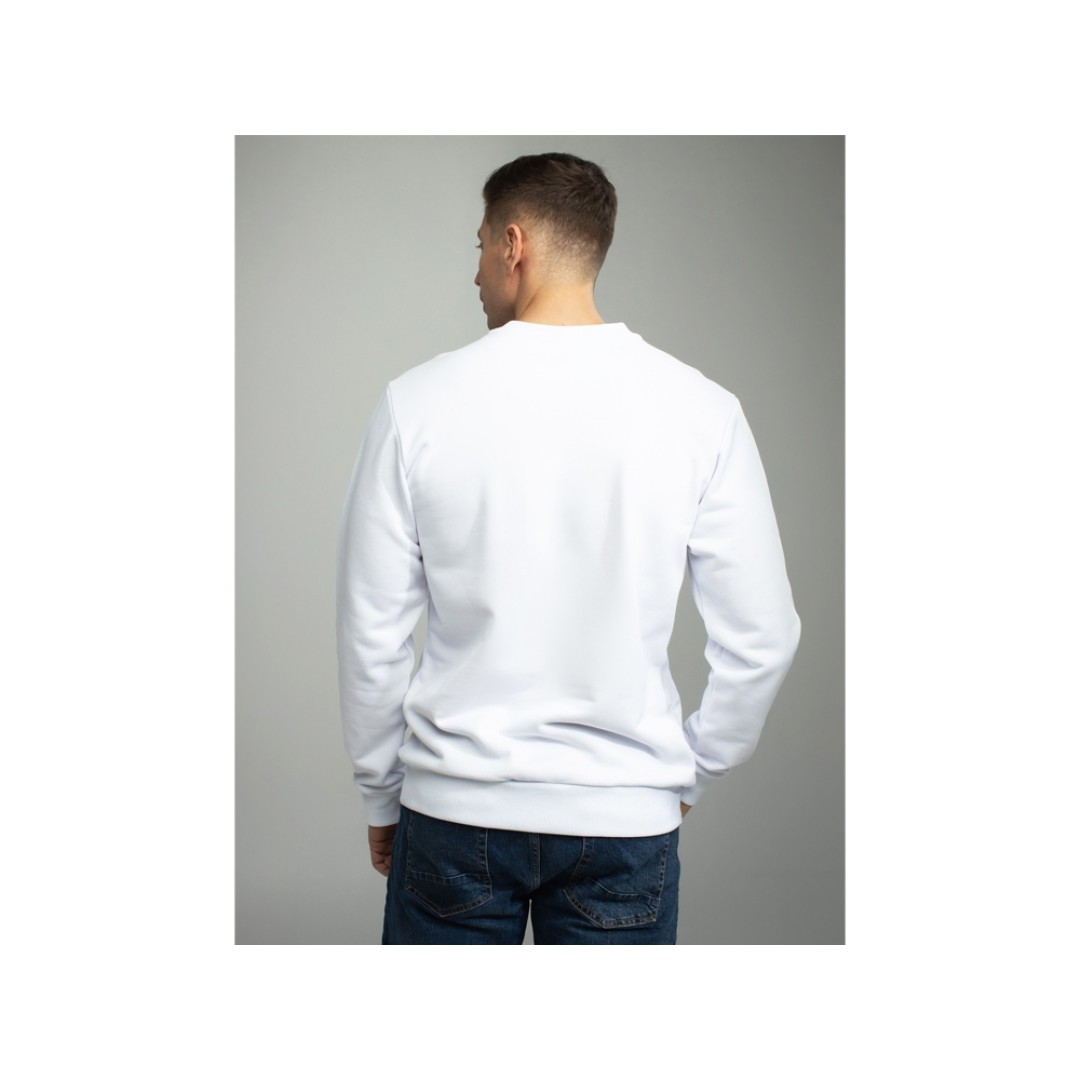 Толстовка втачной рукав. Модель 1 (Футер петлевой) (Размер 52-182, Цвет Белый)