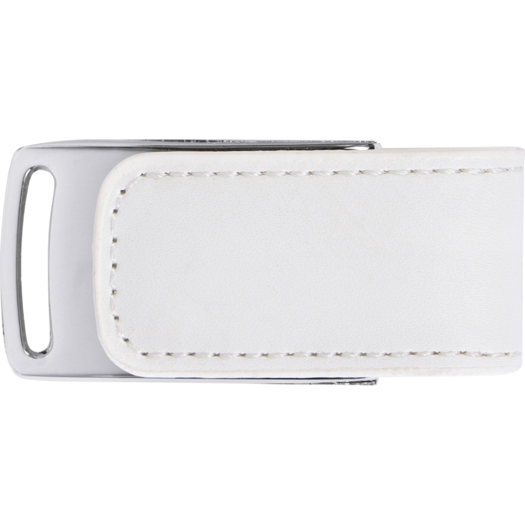 Флеш-карта USB 2.0 16 Gb с магнитным замком "Vigo", белый/серебристый