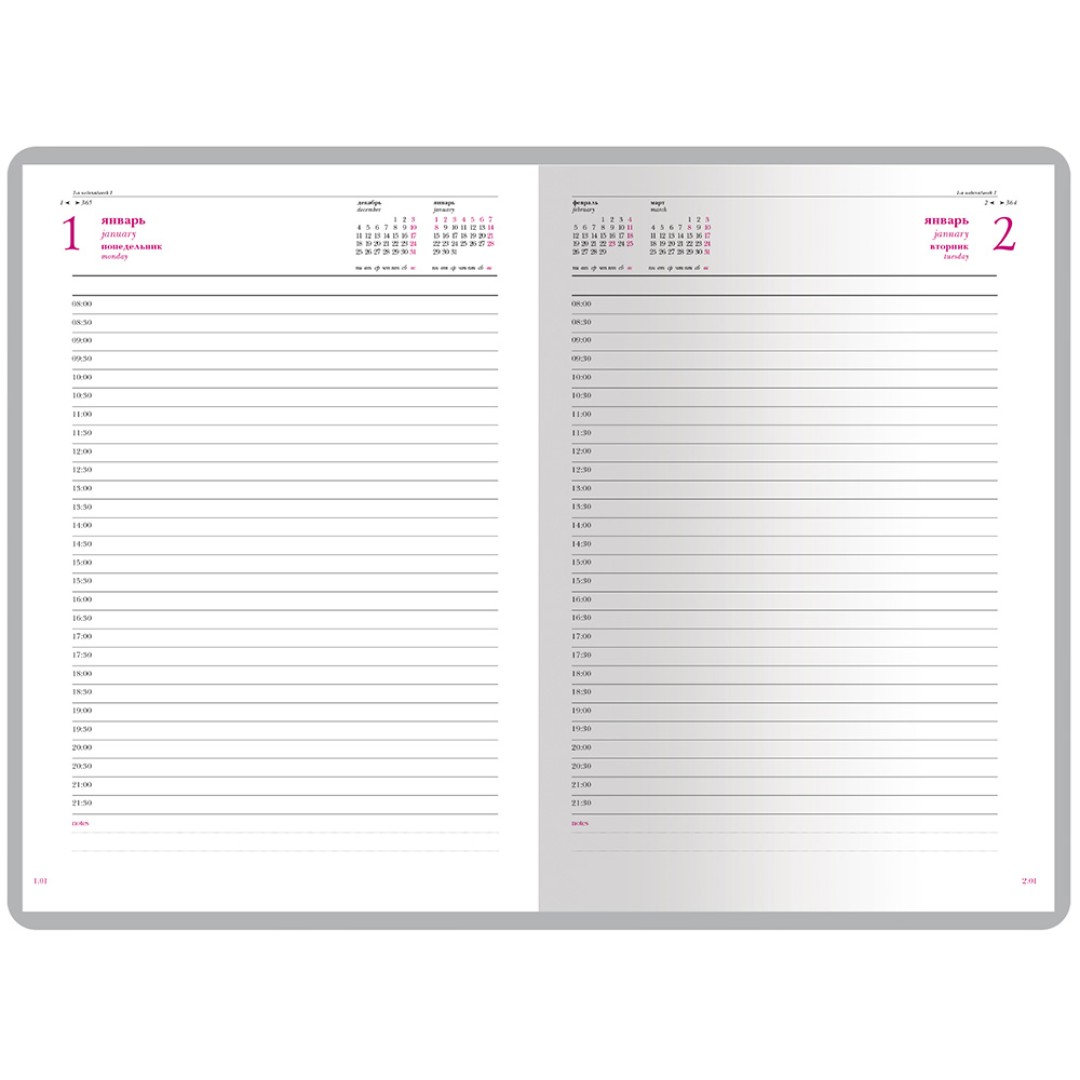 Ежедневник А5 датированный «Velvet» 2026, бордовый