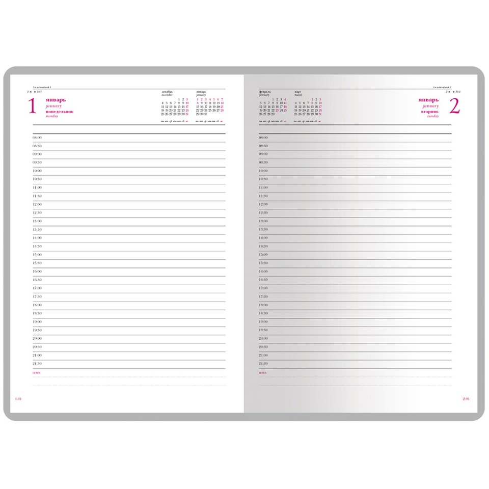 Ежедневник А5 датированный «Velvet» 2026, бордовый