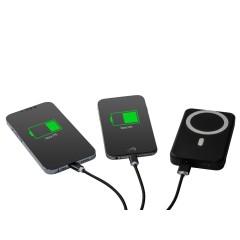 Кабель для зарядки «Tres» с брелоком, черный