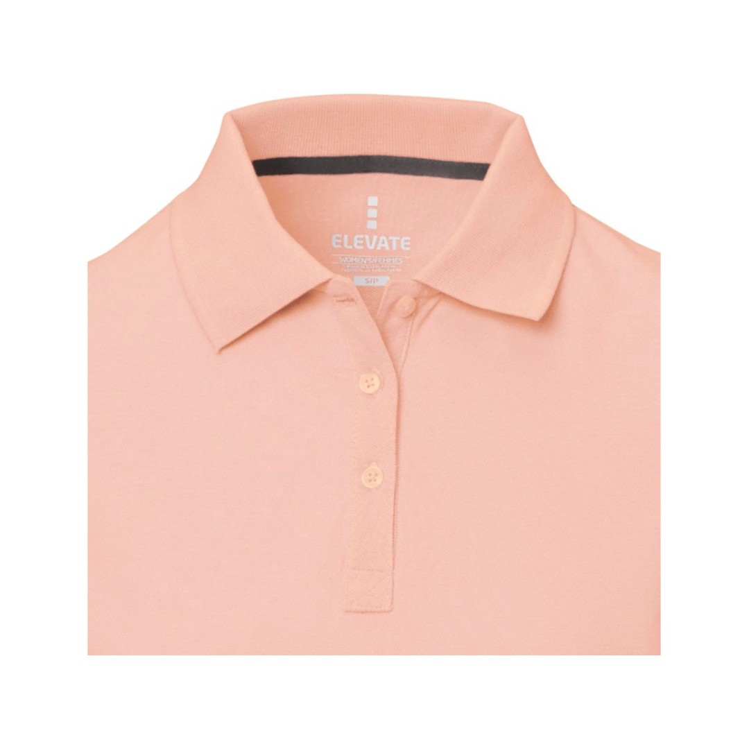 Calgary женская футболка-поло с коротким рукавом, pale blush pink