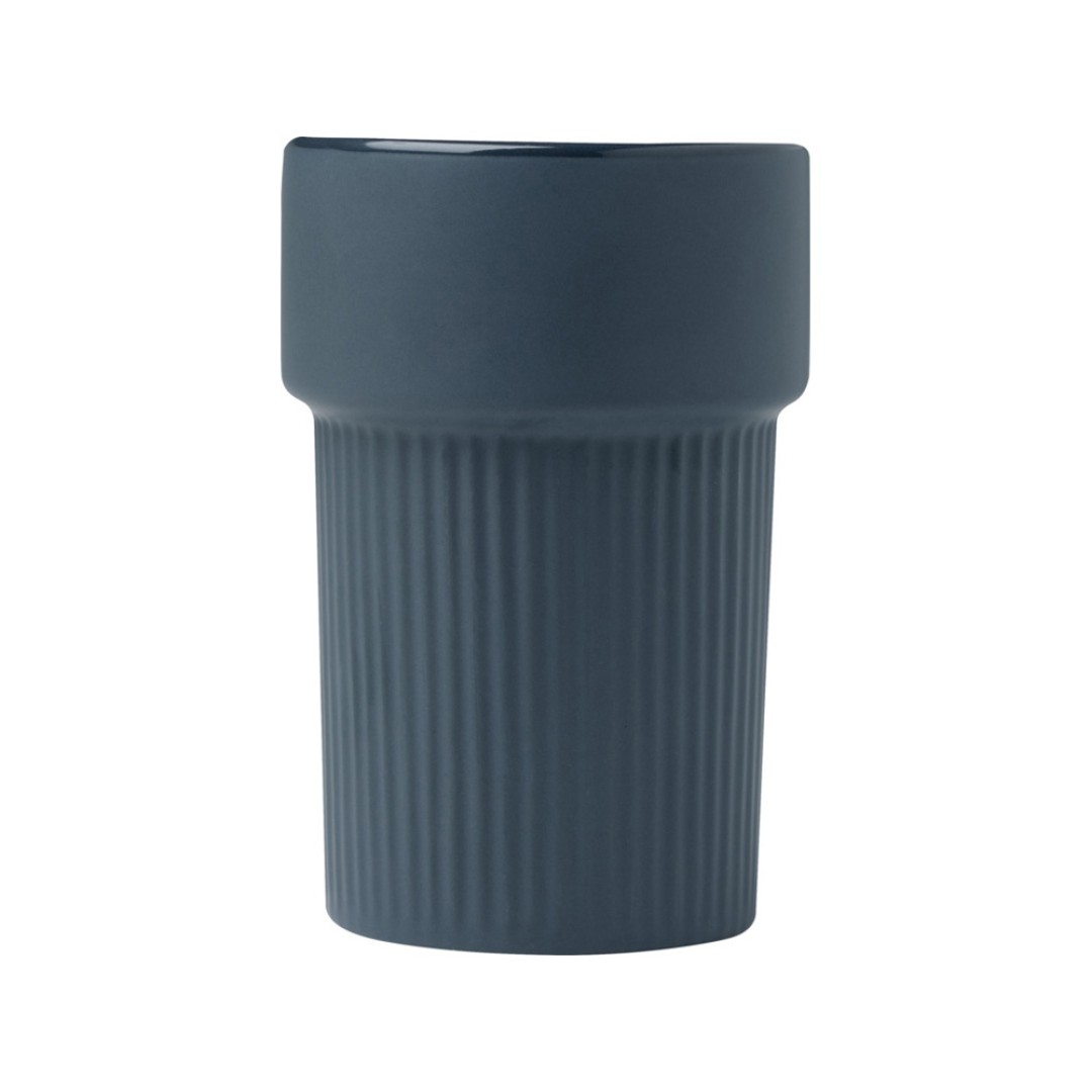 Fika стакан 340 мл с бамбуковым чехлом - Синий