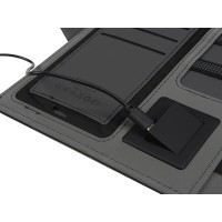 Органайзер с беспроводной зарядкой 5000 mAh "Powernote", темно-серый