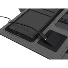 Органайзер с беспроводной зарядкой 5000 mAh "Powernote", темно-серый