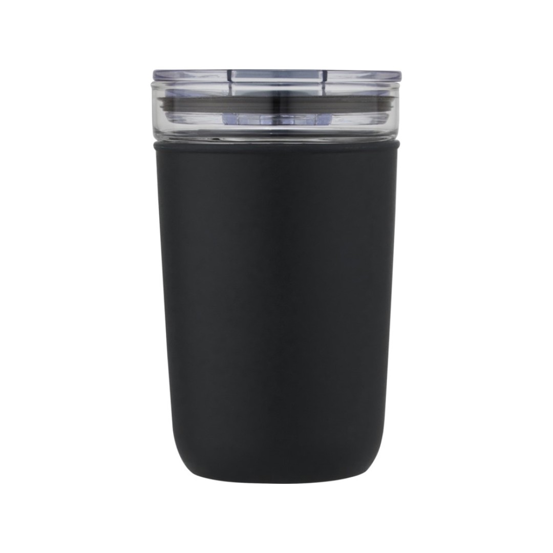 Bello, стеклянная кружка объемом 420 мл с внешней стенкой из переработанного пластика, черный