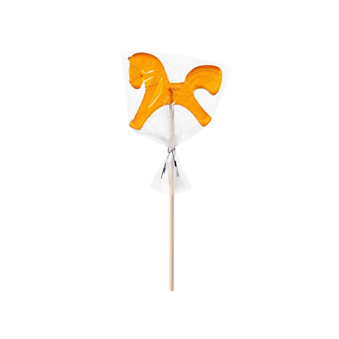 Леденец "Лошадка", желтый со вкусом апельсина, 21 гр.