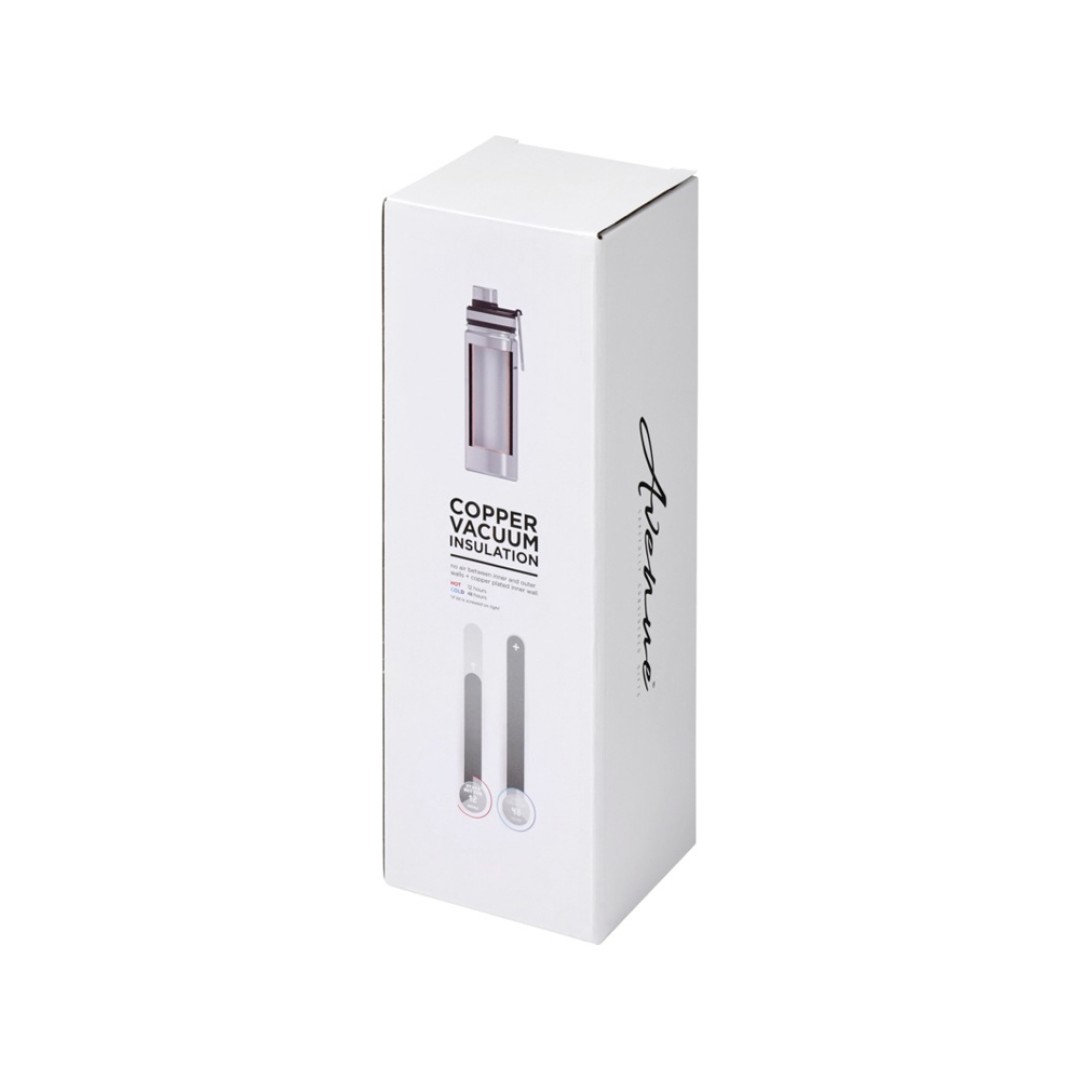 Спортивная бутылка Gessi объемом 590 мл с медной вакуумной изоляцией, черный