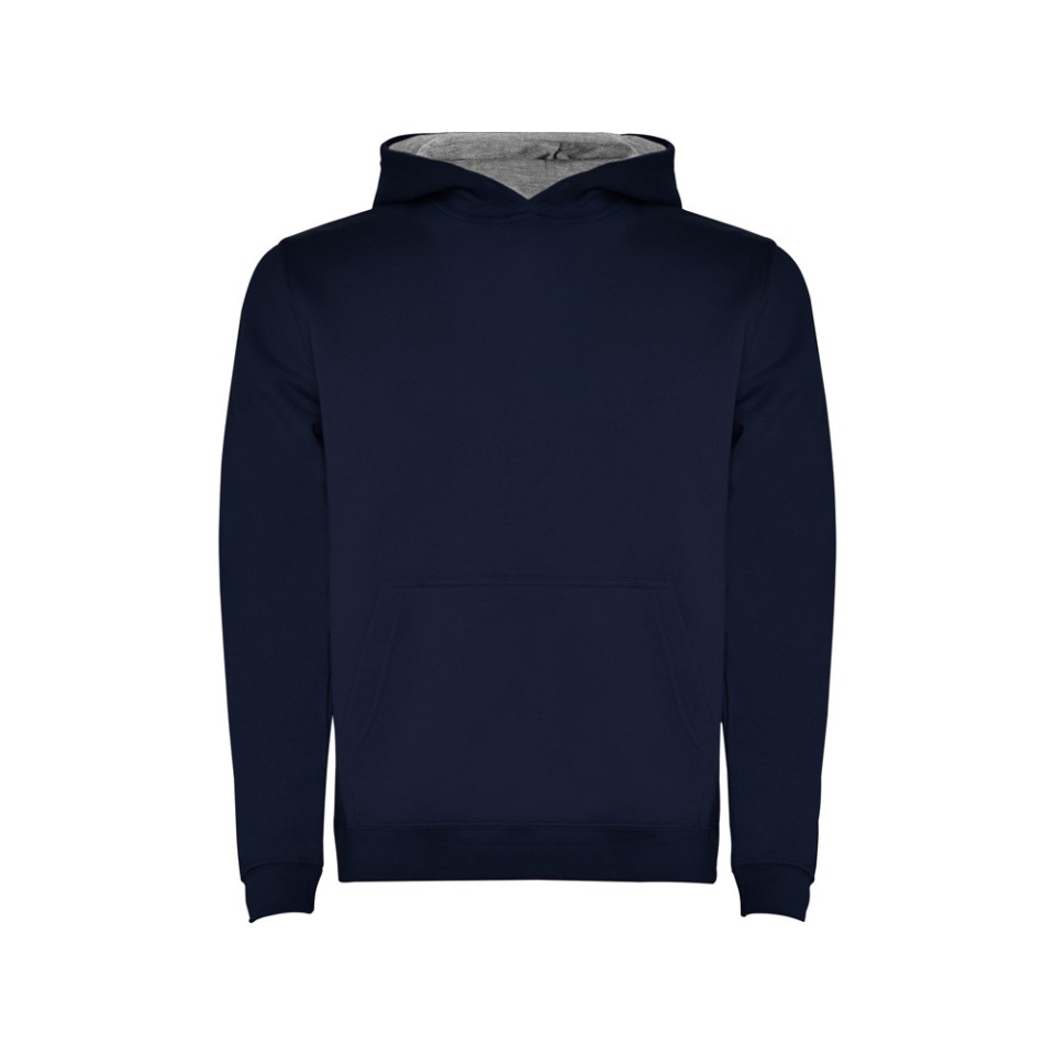 Толстовка с капюшоном "Urban" детская, нэйви/серый меланж