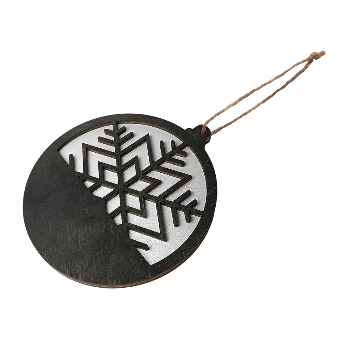 Подвеска деревянная "Noirflake"