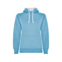 Толстовка с капюшоном "Urban" женская, небесно-голубой/белый