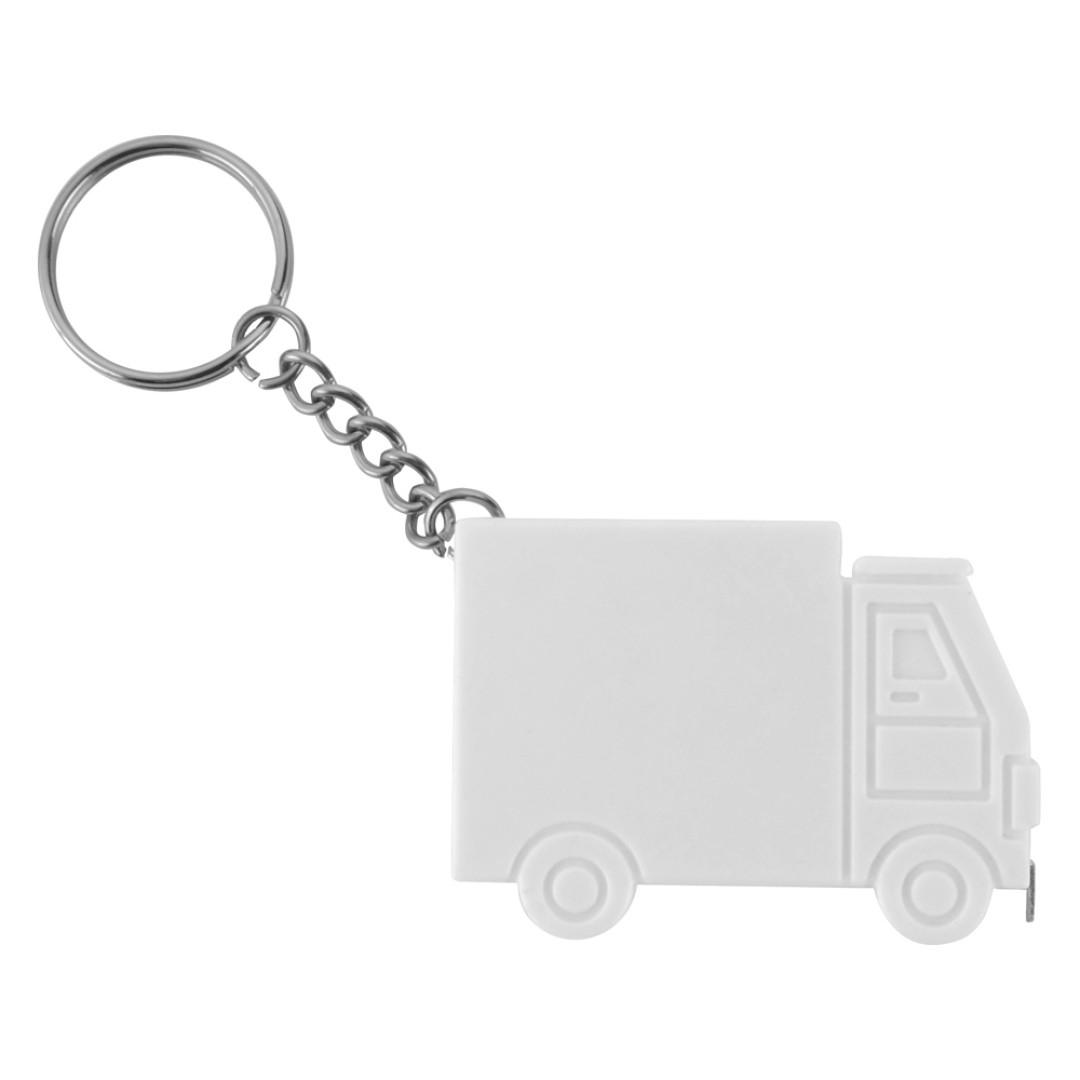 Брелок-рулетка "Грузовик",1 м., белый