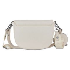 Сумка наплечная женская BUGATTI Almata, с кошельком, бежевая, полиуретан, 27х6х18,5 см