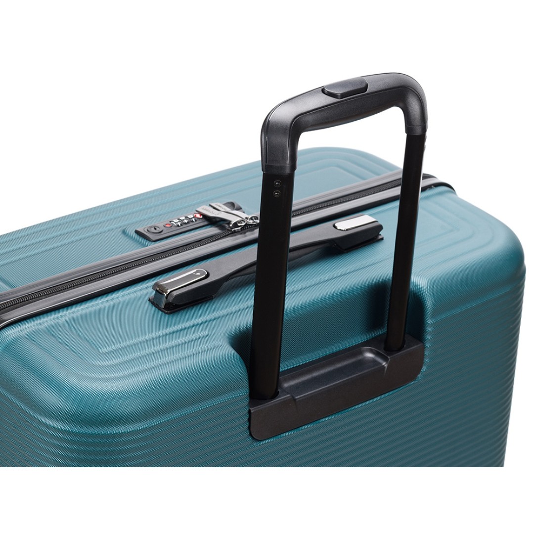 Чемодан TORBER Onego, зелёный, ABS-пластик, 79,5 х 51 х 29 см, 103 л