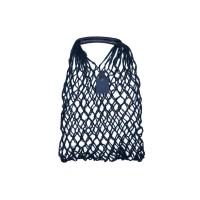 Авоська Dream М "old style" 15 литров с кожаными ручками, темно-синий