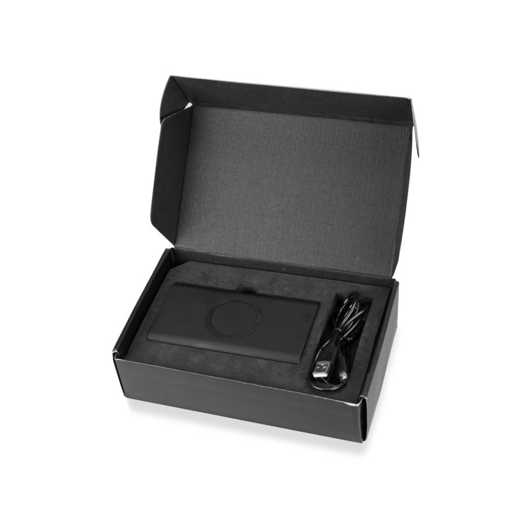 Портативный набор с беспроводным зарядным устройством (power bank) "Force", 8000 mAh