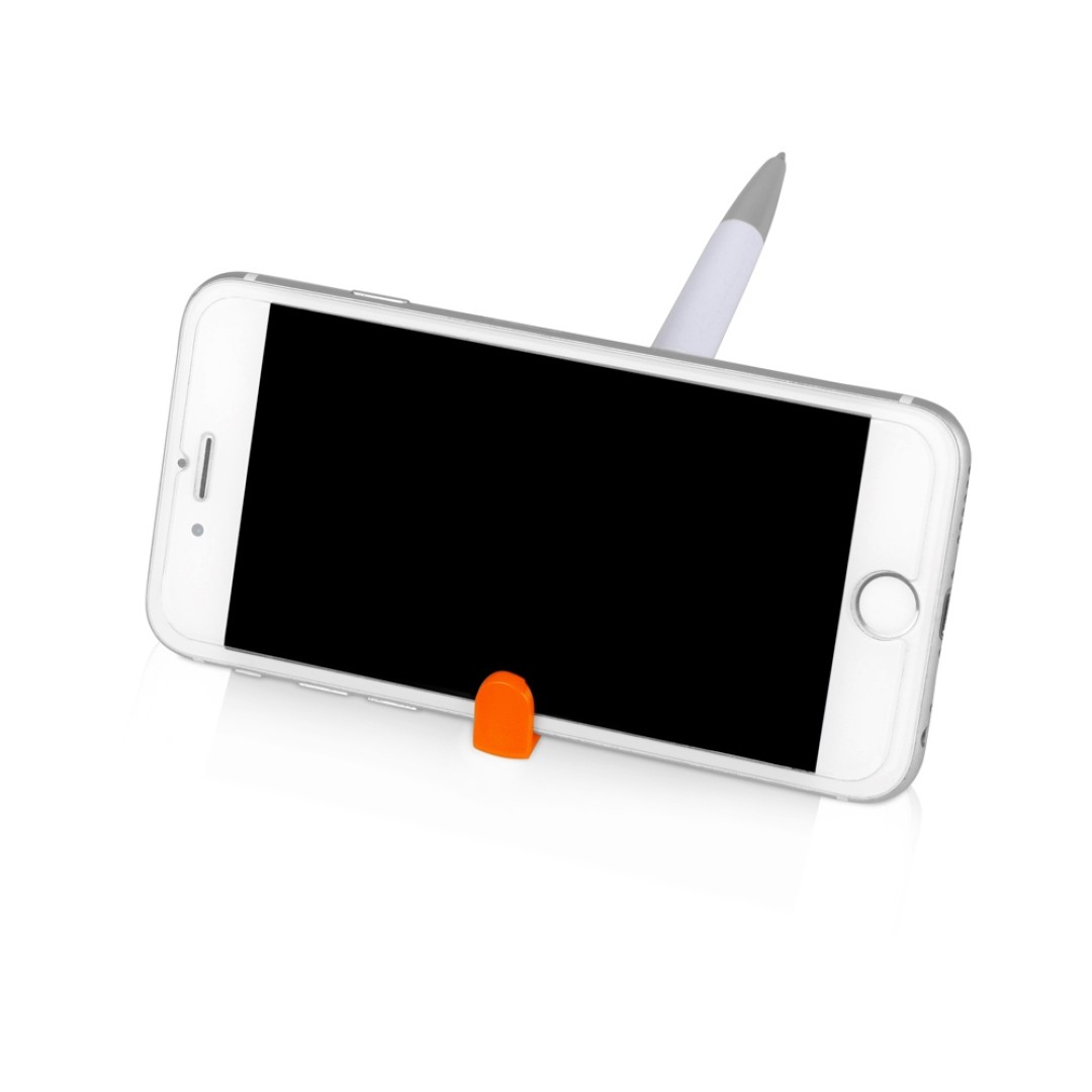 Ручка-подставка «Кипер», белый/оранжевый