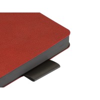 Ежедневник А5 датированный "Boston" 2026, красный с серым обрезом