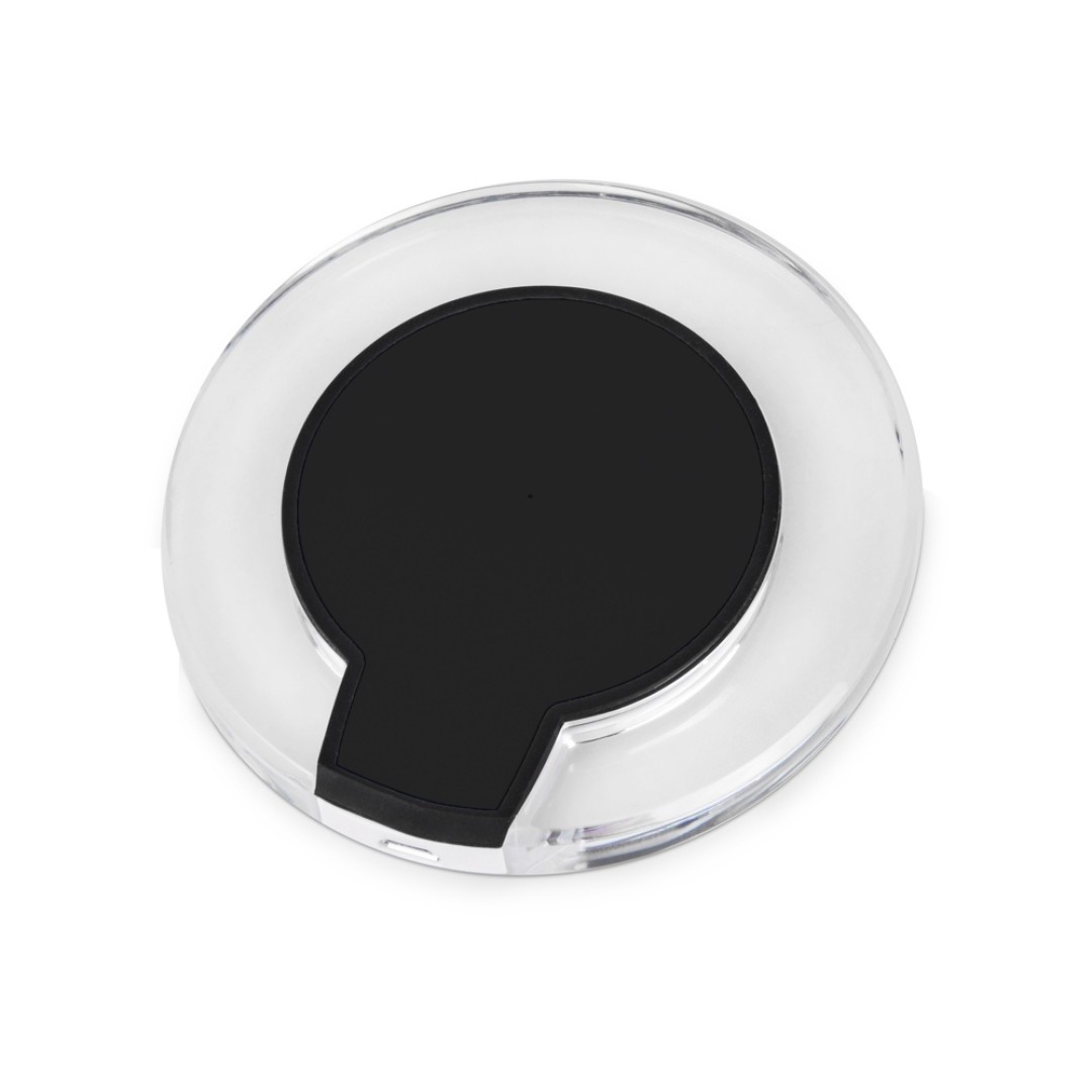 Беспроводная зарядка «Pod» со светодиодной подсветкой, черный