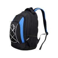 Рюкзак TORBER ROCKIT с отделением для ноутбука 15", черный/синий, полиэстер, 33х19х45 см, 28 л